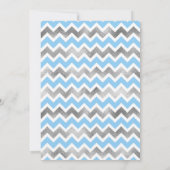 Blue Silver Baby Sprinkboy Baby Dusche lädt ein Einladung (Rückseite)