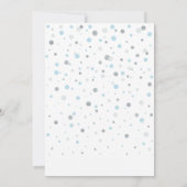 Blue & Silver Balloons | Oh Baby Boy Baby Dusche Einladung (Rückseite)