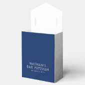 Blue & Silver Bar Mitzvah Modern Vielen Dank Geschenkschachtel (Geöffnet)