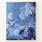 Blue Silver Bee Floral Girly Chic Modern Name Notizblock (Rückseite)
