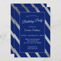 Blue Silver Birthday