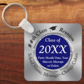 Blue Silver, Black, Class Wiedersehen Souvenirs Id Schlüsselanhänger (Vorderseite)