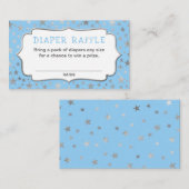 Blue Silver Boy Twinkle Stern Verlosung Eintrittsk Begleitkarte (Vorne/Hinten)