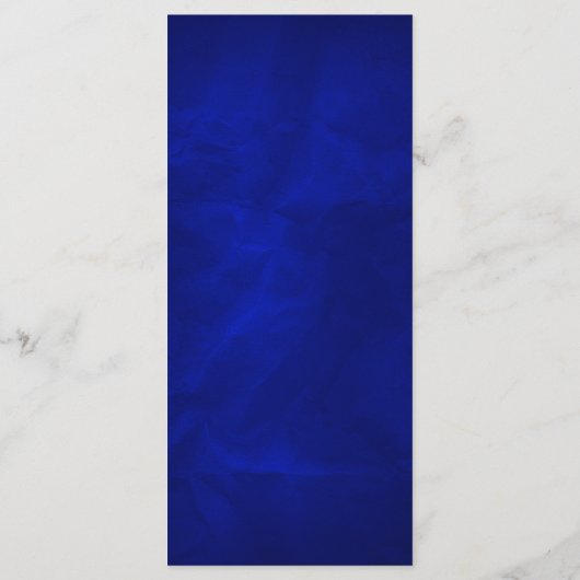 Blue Silver Christlich Cross Wedding Menu Menükarte (Rückseite)