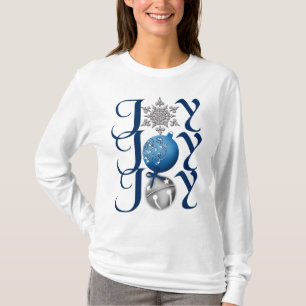 Blue Silver Christmas Joy Shirt
