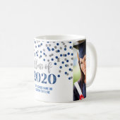 Blue Silver Class 2020 Foto Abschluss Tasse (VorderseiteRechts)