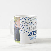 Blue Silver Class 2021 Foto Abschluss Tasse (Vorderseite Links)