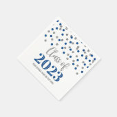 Blue Silver Confetti Class of 2023 Serviette (Ecke)