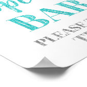 Blue Silver Confetti Popcorn Bar Sign Poster (Ecke)