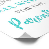 Blue Silver Confetti Ratschläge für Eltern zum Sig Poster (Ecke)