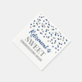 Blue Silver Confetti Retirement ist Sweet Serviette (Ecke)