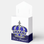 Blue Silver Crown Prince Boy Baby Dusche Geschenkschachtel (Geöffnet)