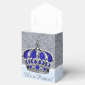 Blue Silver Crown Prince Boy Baby Dusche Geschenkschachtel (Geöffnet)