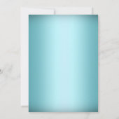 Blue Silver Crystal Snowflake Taufe/Weihnachten Einladung (Rückseite)