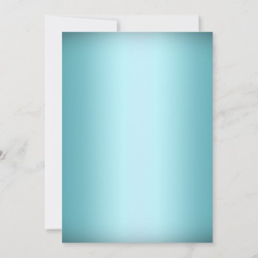 Blue Silver Crystal Snowflake Taufe/Weihnachten Einladung (Rückseite)