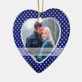 Blue Silver Diamond Pattern neu Keramik Ornament (Links)