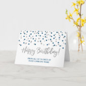 Blue Silver Dots Business von Group Birthday Karte (Gelbe Blume)