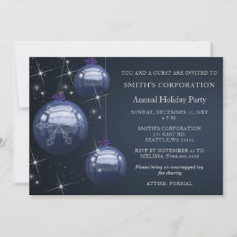 Blue Silver Festivals Corporate Feiertag Einladung