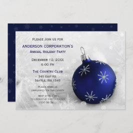 Blue Silver Festive Corporate Feier Einladung