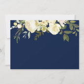 Blue Silver Floral Boy First Heilige Kommunion Fot Einladung (Rückseite)