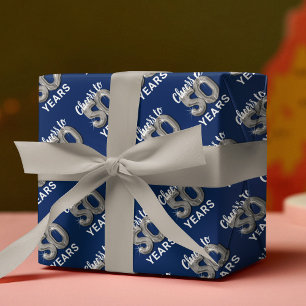 Blue Silver freut sich auf 50 Jahre Geburtstag Geschenkpapier Set