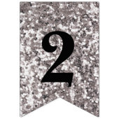 Blue Silver Glitzer 2023 Grad Party Wimpelkette (Erste Fahne)