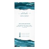 Blue Silver Glitzer Modernes Chic Service Preis Me Werbekarte (Vorne)