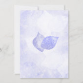 Blue & Silver Glitzer Tree Bat Mitzvah Einladung (Rückseite)