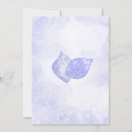 Blue & Silver Glitzer Tree Bat Mitzvah Einladung (Rückseite)