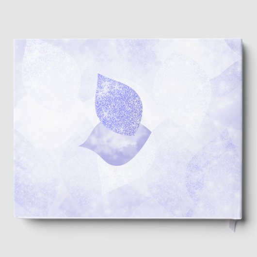 Blue & Silver Glitzer Tree Gästebuch (Rückseite)