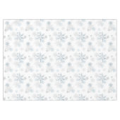 Blue Silver Gray Icy Snowflake Winter Wonderland Tischdecke (Vorderseite (Horizontal))