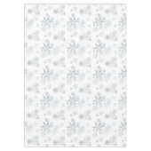 Blue Silver Gray Icy Snowflake Winter Wonderland Tischdecke (Vorderseite)