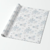 Blue Silver Gray Snowflake Wonderland Geschenkpapier (Ungerollt)