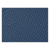 Blue Silver Gray Stars Muster Festival Elegante Tischdecke (Vorderseite (Horizontal))
