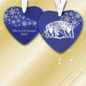 Blue Silver Gymnastik Mama Ornament