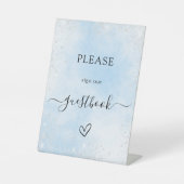 Blue Silver Hochzeitstorch Sockelschild (Vorderseite)