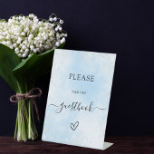 Blue Silver Hochzeitstorch Sockelschild