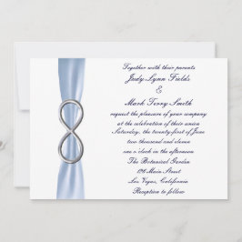 Blue Silver Infinity Wedding Einladung