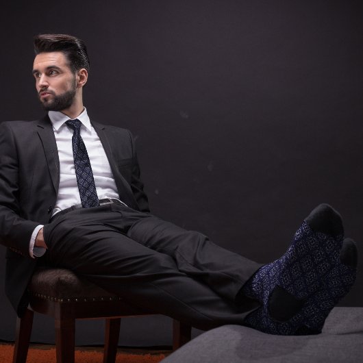 Blue & Silver Justice Scales Krawatte