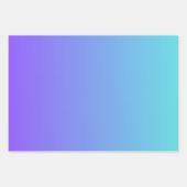 Blue Silver Lila White Ombre Geschenkpapier Set (Vorderseite 2)