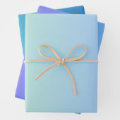 Blue Silver Lila White Ombre Geschenkpapier Set (Beispiel)
