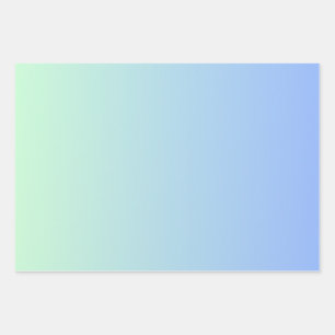 Blue Silver Lila White Ombre Geschenkpapier Set