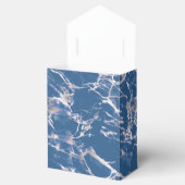 Blue Silver Marble Wedding Geschenkschachtel (Geöffnet)
