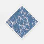 Blue Silver Marble Wedding Serviette (Ecke)