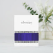 Blue & Silver Metal Trial Weiß Alle Veranstaltunge Einladung (Stehend Vorderseite)