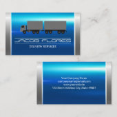 Blue Silver Metallic | Semi Truck Visitenkarte (Vorne/Hinten)