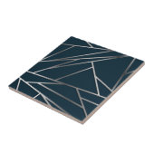 Blue Silver Modern Geometric Fliese (Seite)