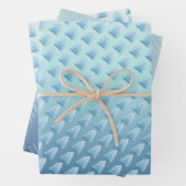 Blue Silver Nordic Tree Geschenkpapier Set (Beispiel)