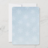 Blue & Silver Ornament Christmas Party Invitation Einladung (Rückseite)