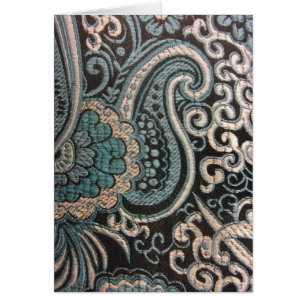 Blue & Silver Paisley Brocade